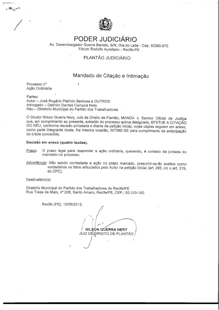 Expedicao De Intimacao O Que Quer Dizer
