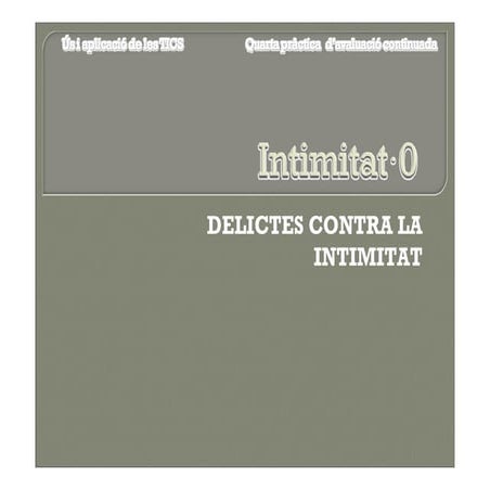 El dret de la intimitat a la xarxa 