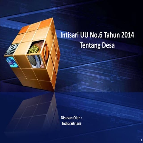 Intisari uu no. 6 tahun 2014   desa