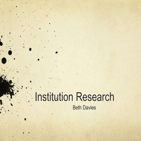 Intitution research