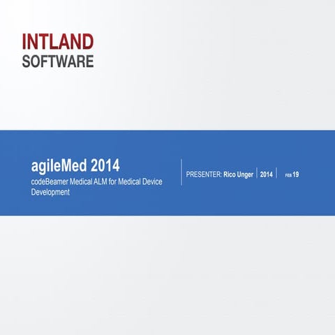 codeBeamer Medical ALM at AgileMed