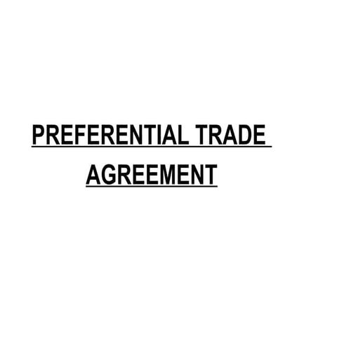 Preferential trade agreement