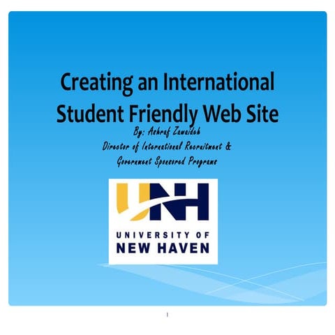 NEGAP 2011: Creating an International Student Friendly Website