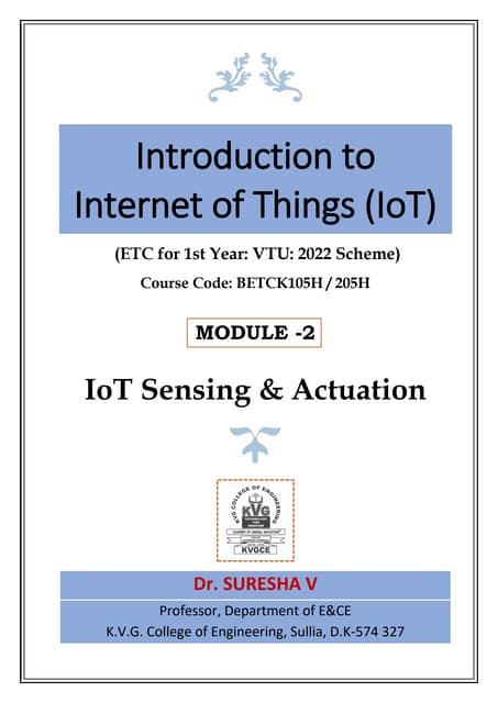 Into.IoT- Module 2 by Dr.Suresha V, KVGCE