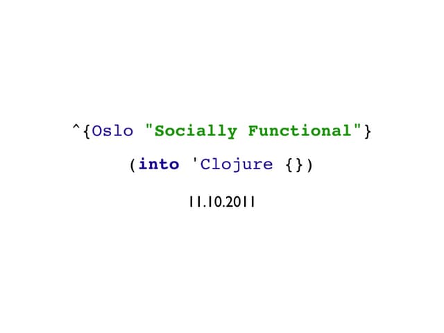 Into Clojure