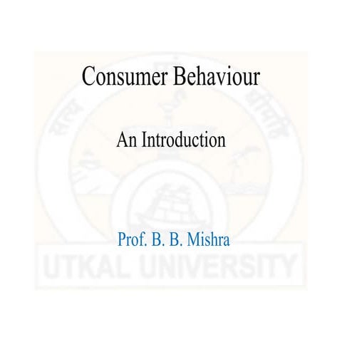 Intoduction-to-CB give over view about the how consumer behave