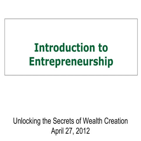 Introduction to entrep v2