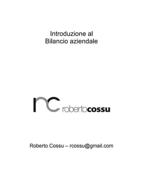 Intoduzione al bilancio