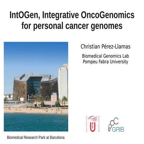 IntOGen, Integrative Oncogenomics for Personal Cancer Genomes