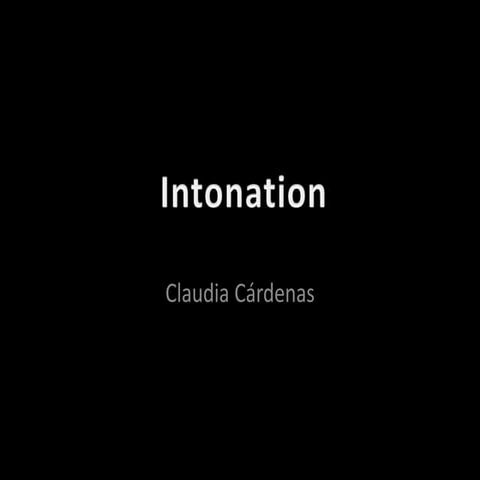 Intonation