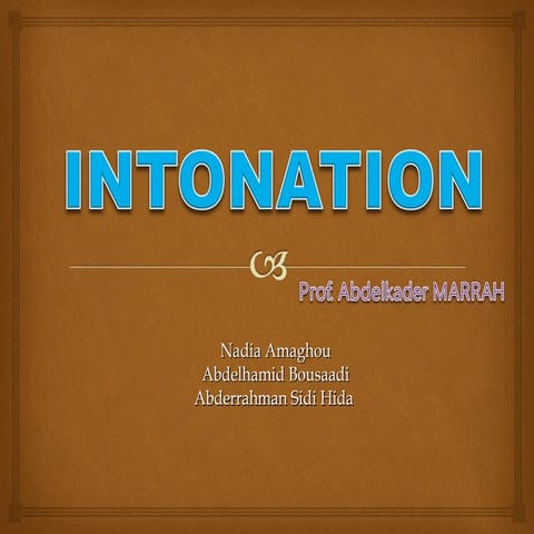 Intonation - Levels of Voice 