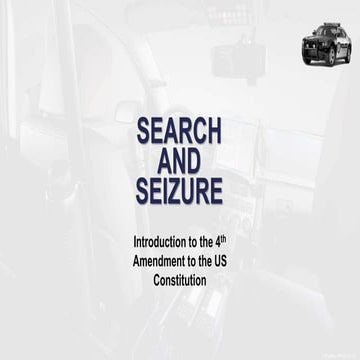Introduction to 4th search and seizure Arkansas