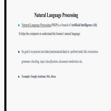 Introduction to Natural Language Processing | PPT