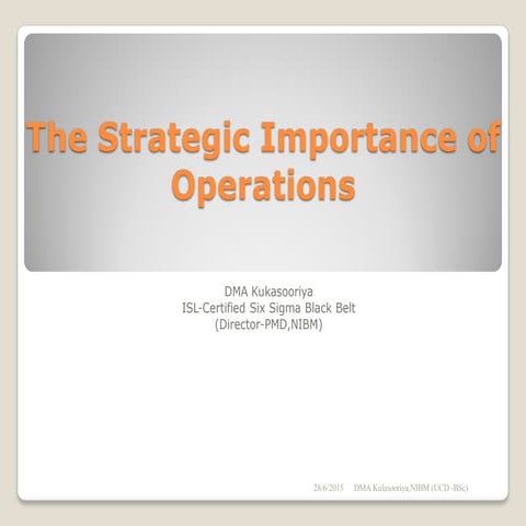 Introduction to operations