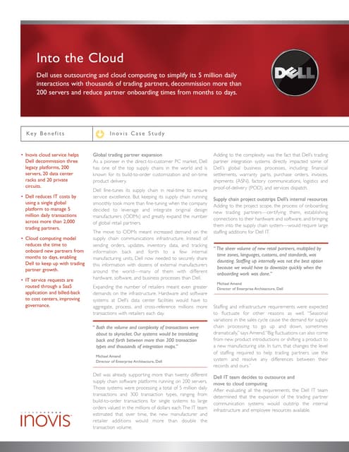 Into the cloud case study