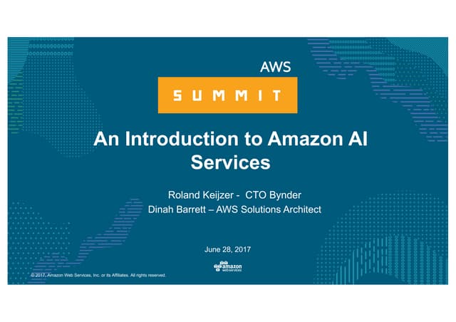 An Introduction To Amazon Ai Services Pdf An Introduction To Amazon Ai Services Pdf