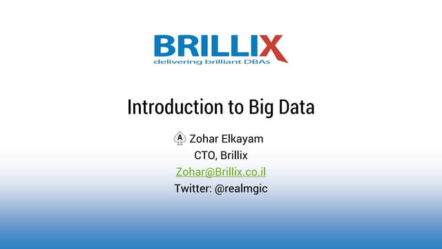 Intro to Big Data