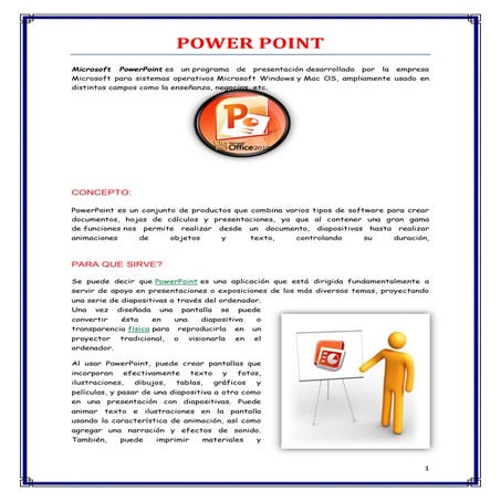 CONCEPTO BASICOS DE POWER POINT