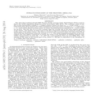 Intra cluster light_at_the_frontier...