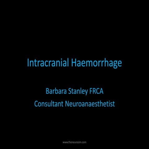 Intracranial haemorrhage