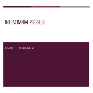 Intracranial pressure