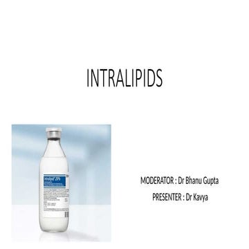 INTRALIPIDS anaesthesia presentation....