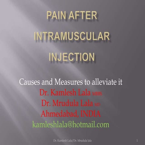 Intramuscular injection pain ppt