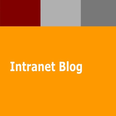 Intranet blog
