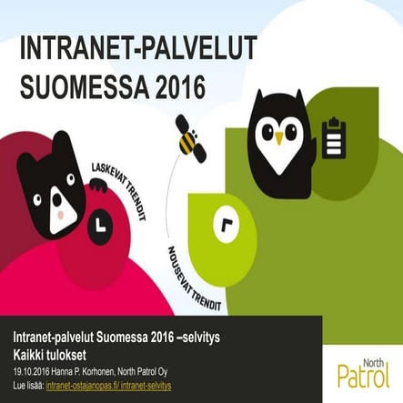 Intranet palvelut Suomessa 2016 - Kaikki tulokset