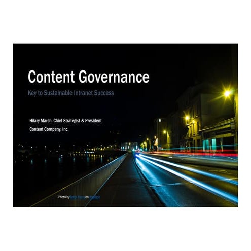 Intranet content governance