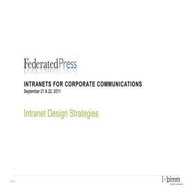 Intranet design strategies2011 (nx power lite)