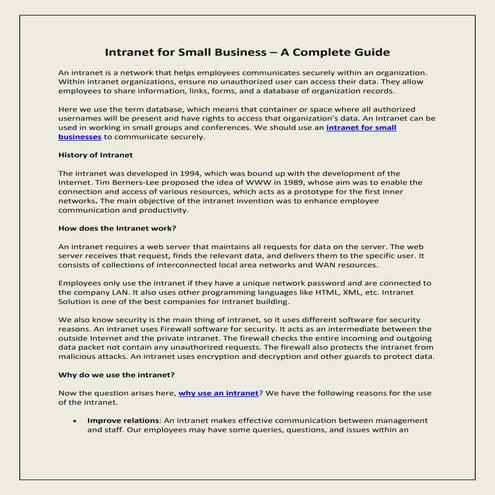 Intranet for Small Business – A Complete Guide.docx
