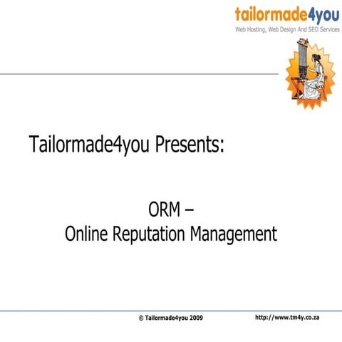 Intranets And Webs TM4Y ORM Presentation