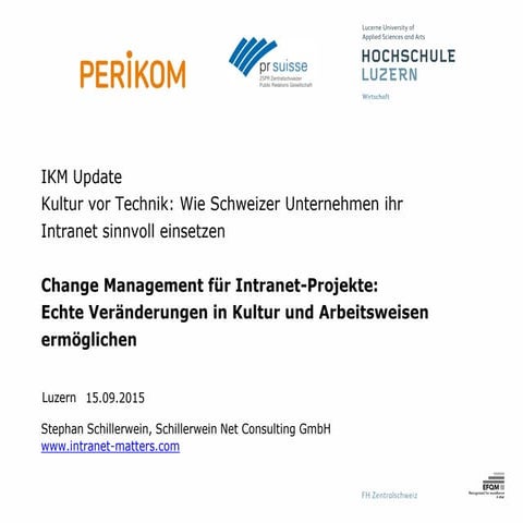 Change Management für Intranet-Projekte
