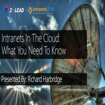 Intranets In The Cloud: What You Need To Know