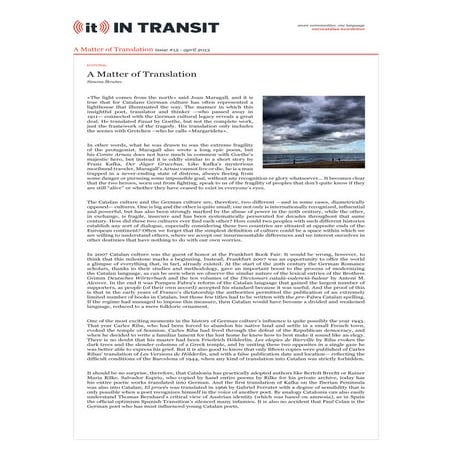 A Matter of Translation (IT In Transit #15) | PDF