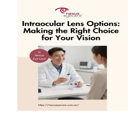Guide to Intraocular Lens Options for Cataract Surgery | PDF