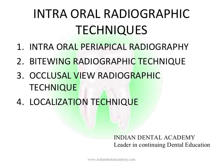 Radiographic Exposure Chart