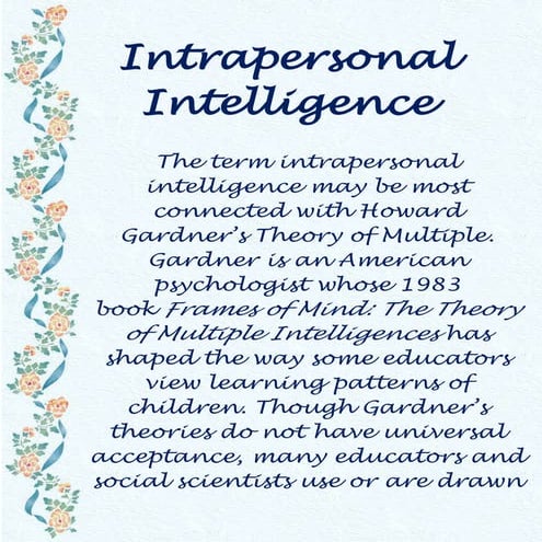 Intrapersonal Intelligence