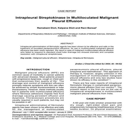 Intrapleural stk | PDF
