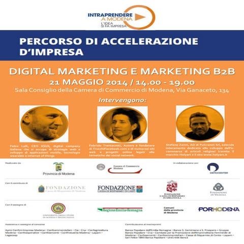 Intraprendere 21 maggio Percorso di Acceleratore