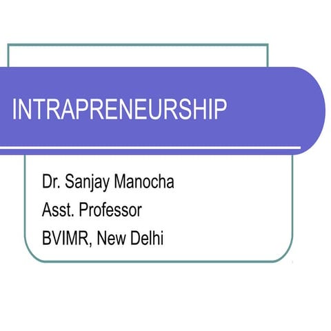 Intrapreneurship