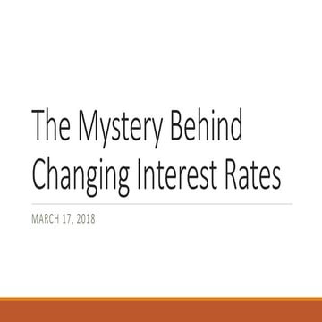 The Mystery Behind Changing Interest Rates