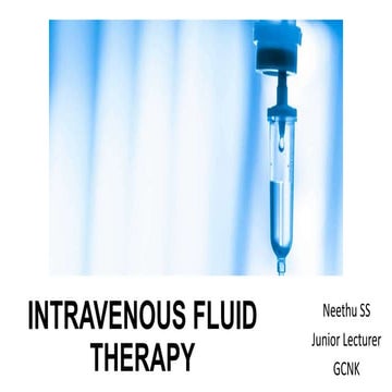 INTRAVENOUS FLUID THERAPY jsvsb with babban mbsvkst