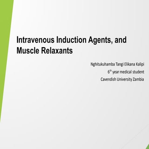 Intravenous Induction Agents