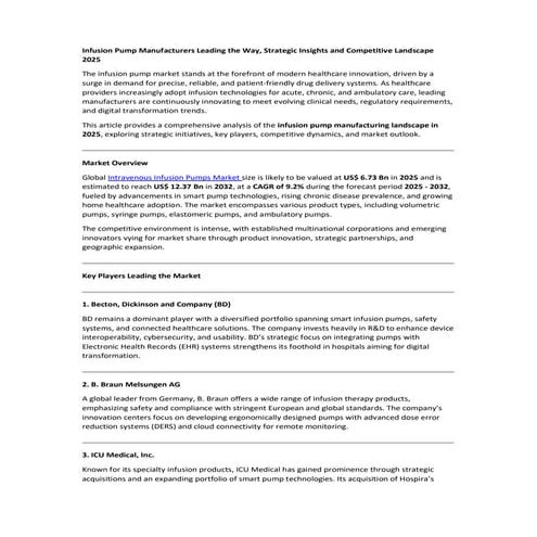 Infusion pump market.pdf