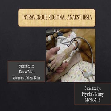 INTRAVENOUS REGIONAL ANAESTHESIA.pptx