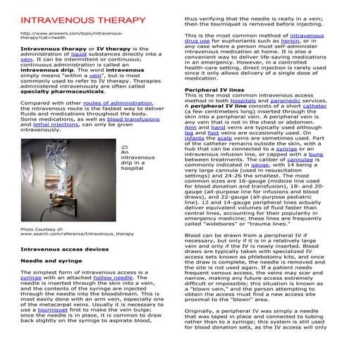 Intravenous Therapy