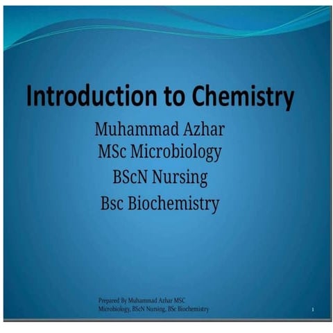Intrdocution to chemistry