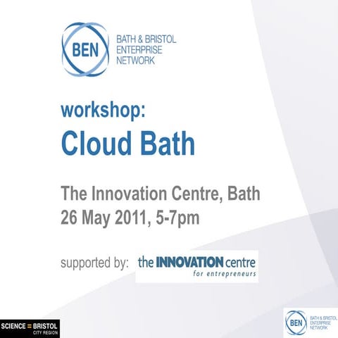 BEN Cloud Bath workshop 26 May Intro